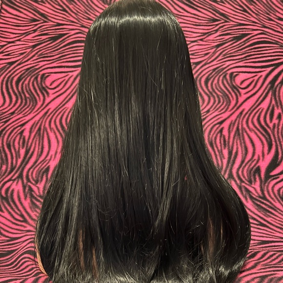 BLACK BONE STRAIGHT NATURAL TEXTURED U-PART WIG // CLIPS HAIR LOSS SOLUTION - Picture 4 of 10